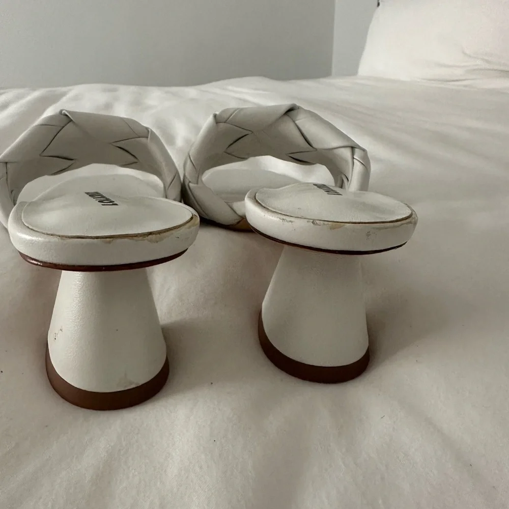 Chic White Heeled Sandals